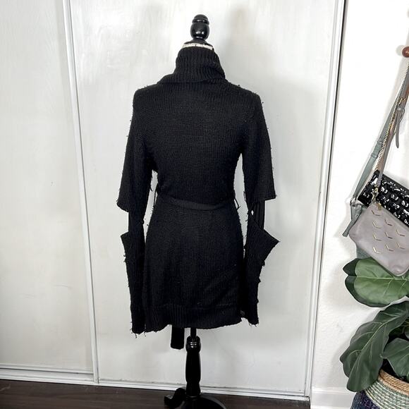 Phard Vintage Unique Boho Elbow Cut Knit Cardigan size Medium - Picture 5 of 8